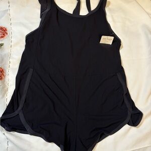 Black Athletic Romper